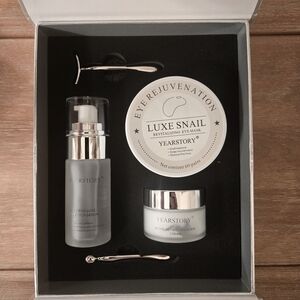 Yearstory Luxury Eye Care Kit w/ Snail Eye Mask, Retinol Cream, Caffeine Serum